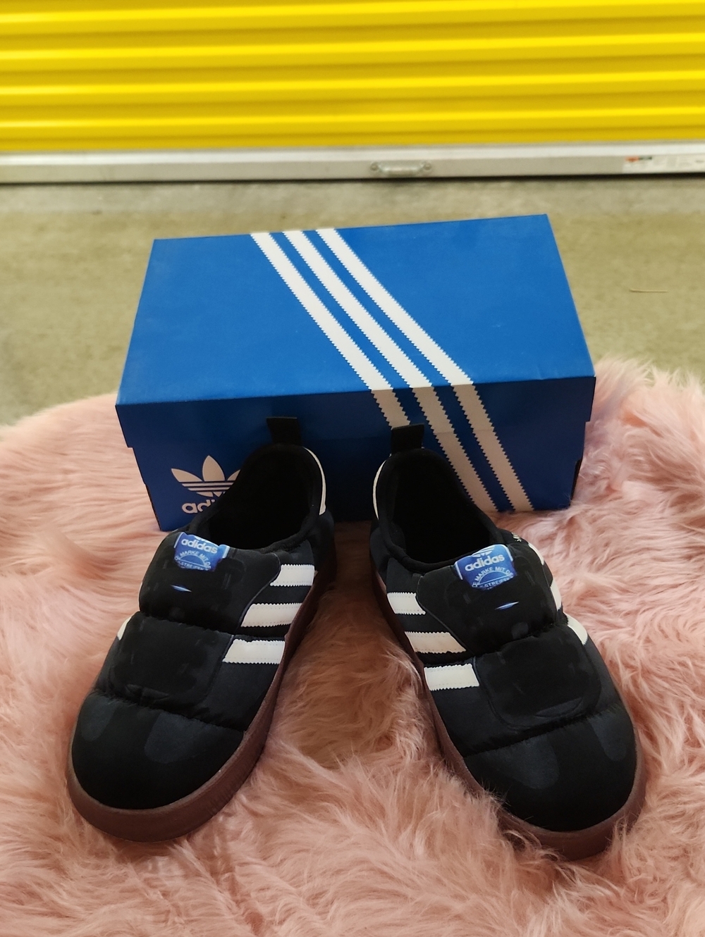 Adidas  Black & White Slip-On Sneakers